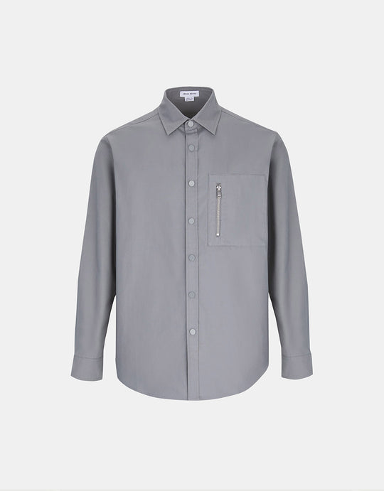 패치 포켓 버튼 업 셔츠