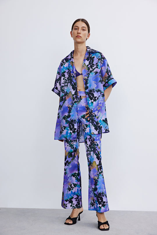 우븐 롱 와이드 팬츠