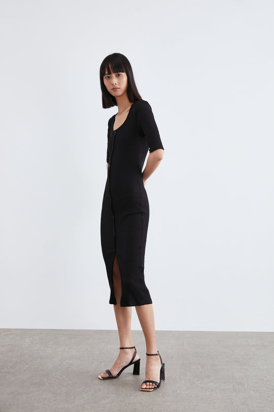 U넥 스트레이트 드레스