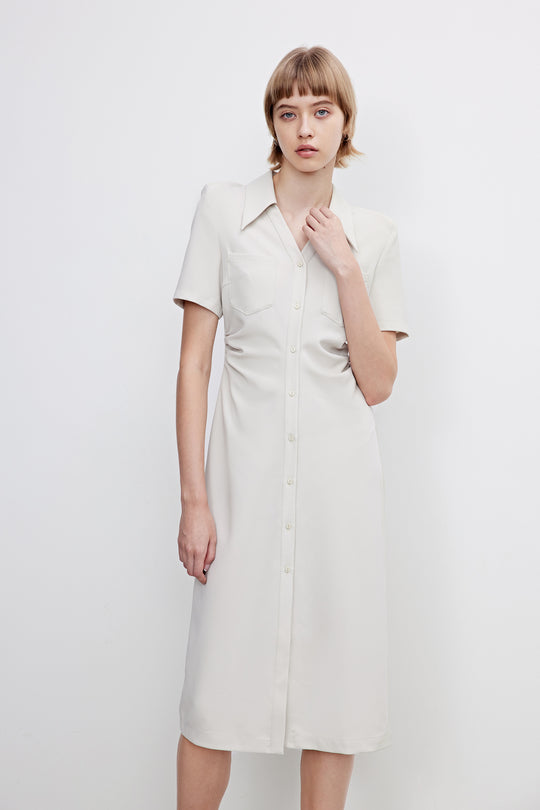 V넥 스키니 드레스