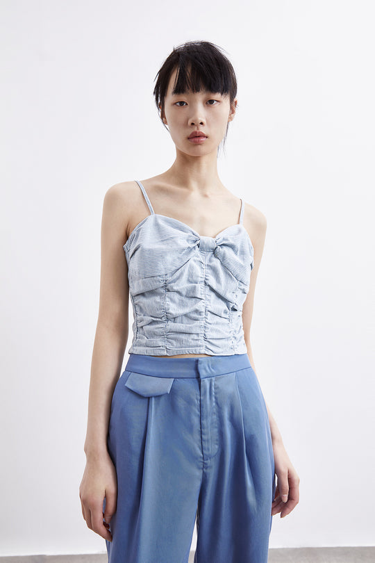 슬리브리스 데님 셔츠