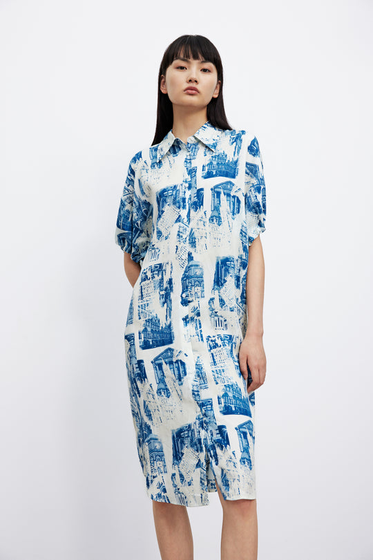 라펠 롱 드레스