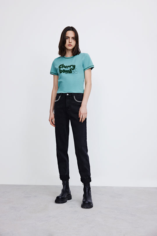 스탠다드 크루 넥 스키니 티셔츠