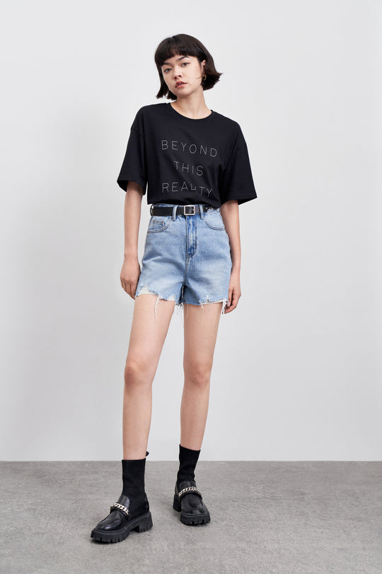 보그 데님 숏팬츠