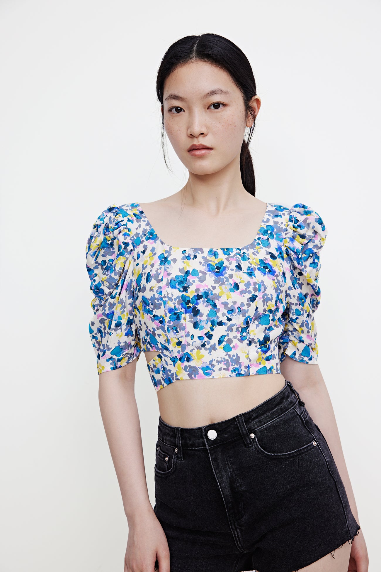 보그 데님 숏팬츠
