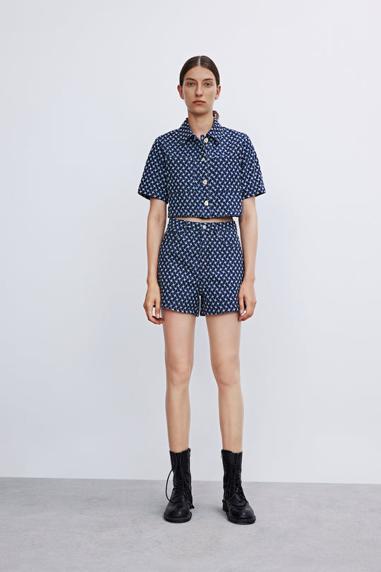 셔츠 카라 데님 셔츠