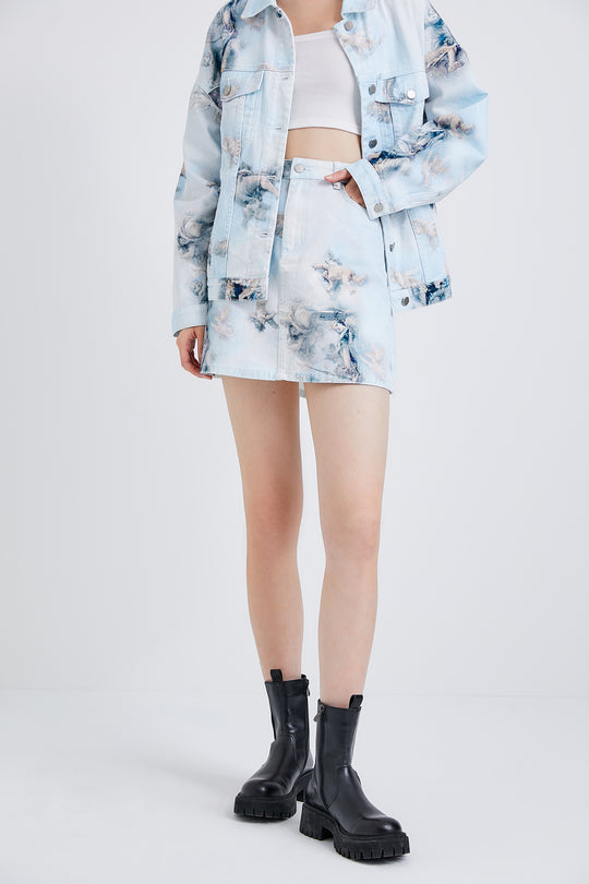 A라인 데님 스커트