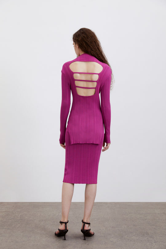 크루넥 니트 티셔츠