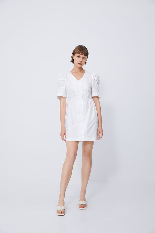 V넥 스케이터 드레스