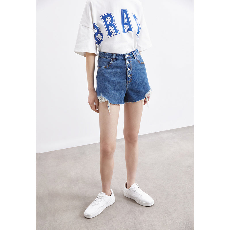 데님 숏팬츠