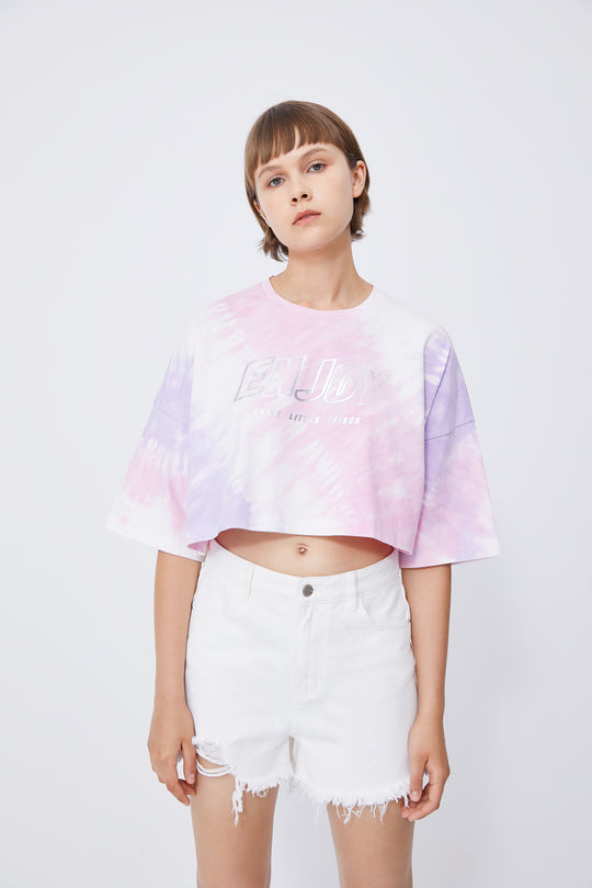 오프 숄더 크루 넥 오버사이즈 티셔츠