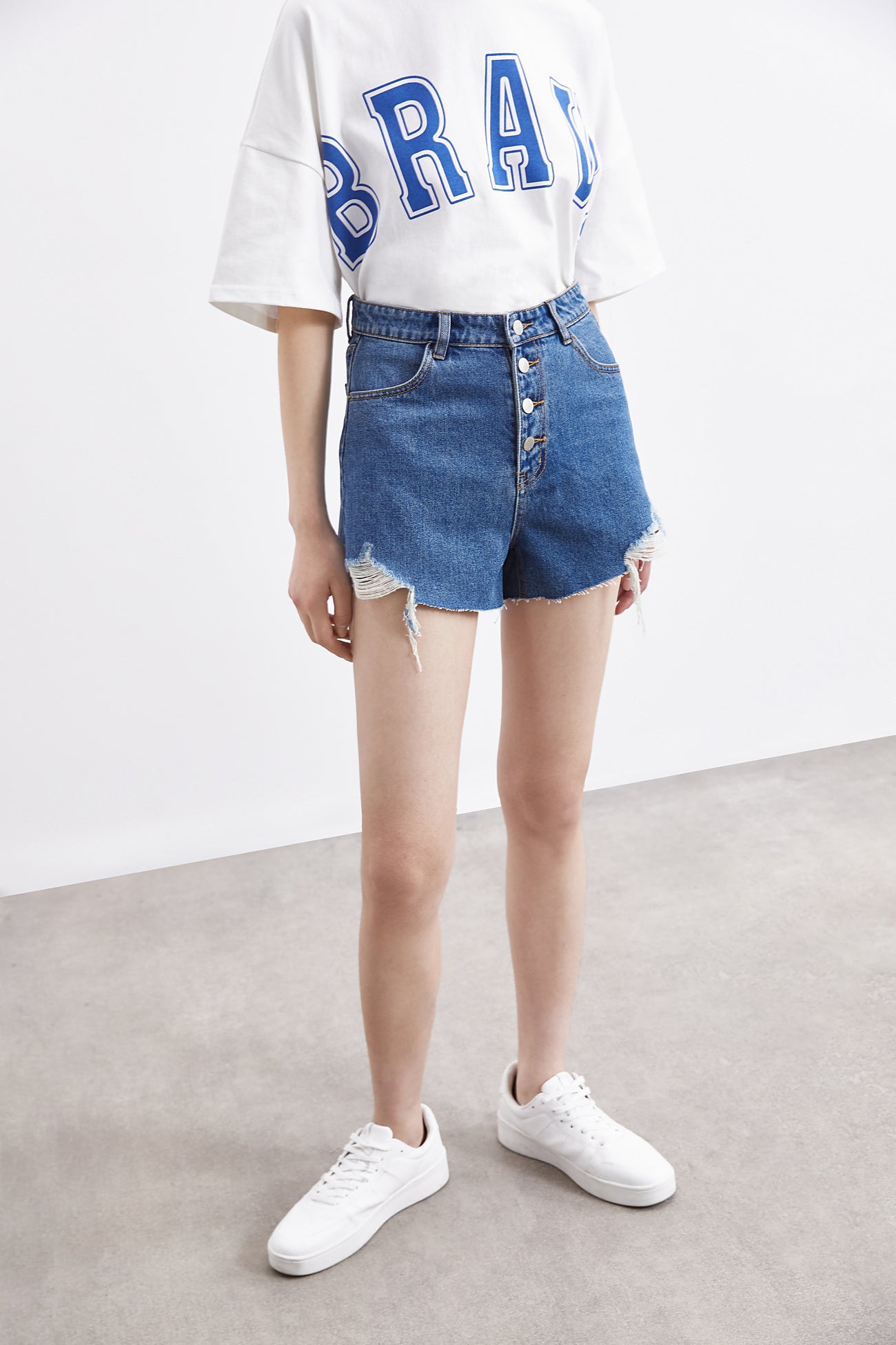 데님 숏팬츠