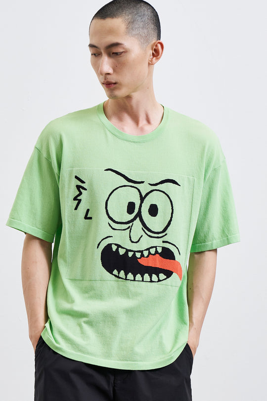 크루넥 니트 티셔츠