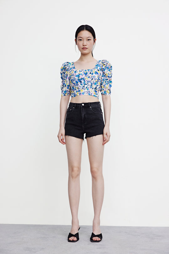 보그 데님 숏팬츠