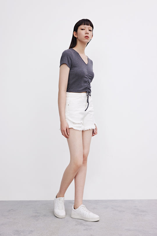 스탠다드 V 넥 스키니 티셔츠