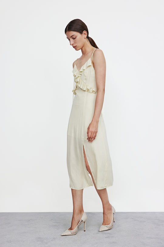 Blauer V-Ausschnitt in A-Linie