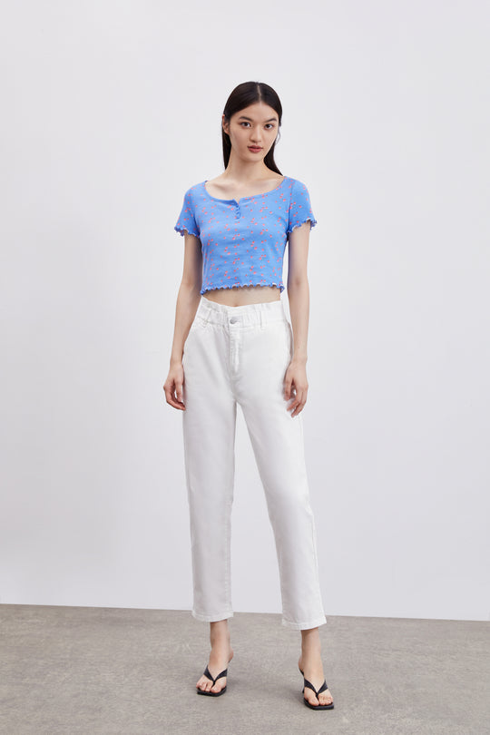 스탠다드 U 넥 스키니 티셔츠