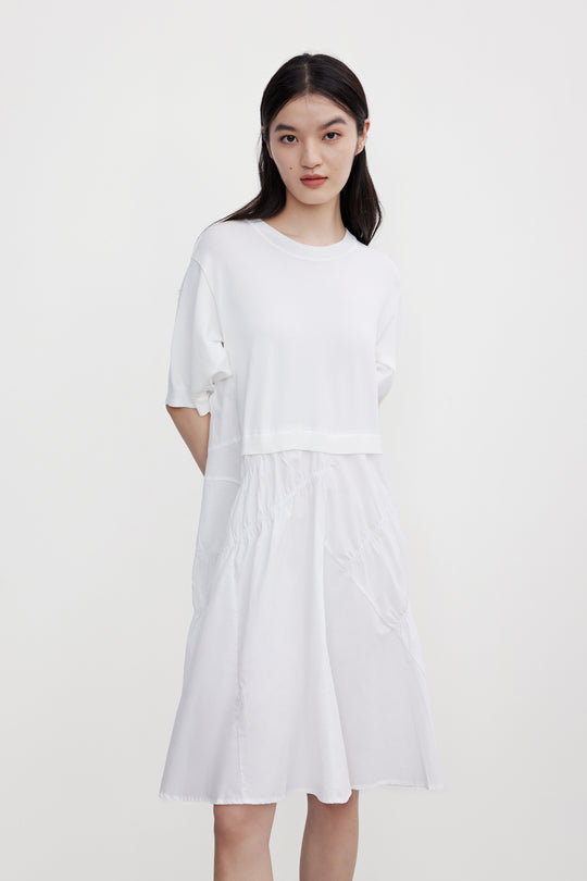 크루넥 니트 드레스