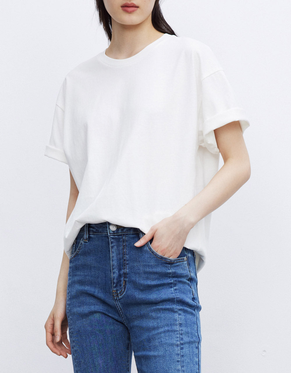 플레인 크루넥 티셔츠