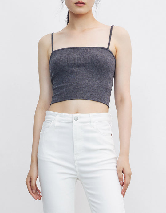 베이직 크롭 캐미 탑