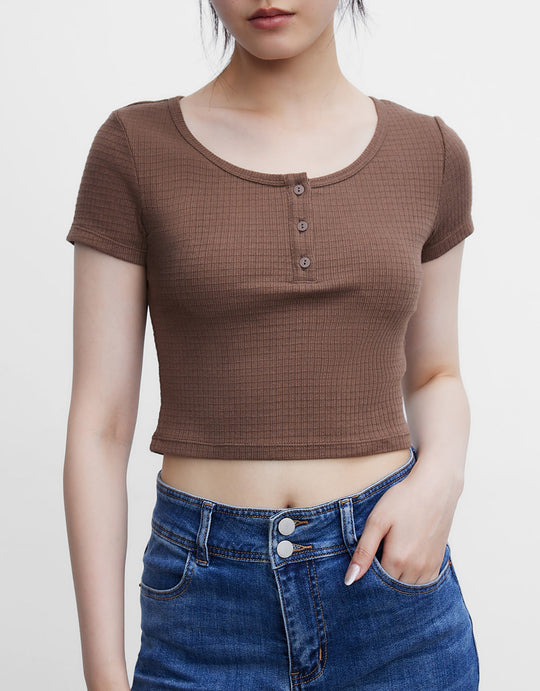 크롭 스키니 티셔츠
