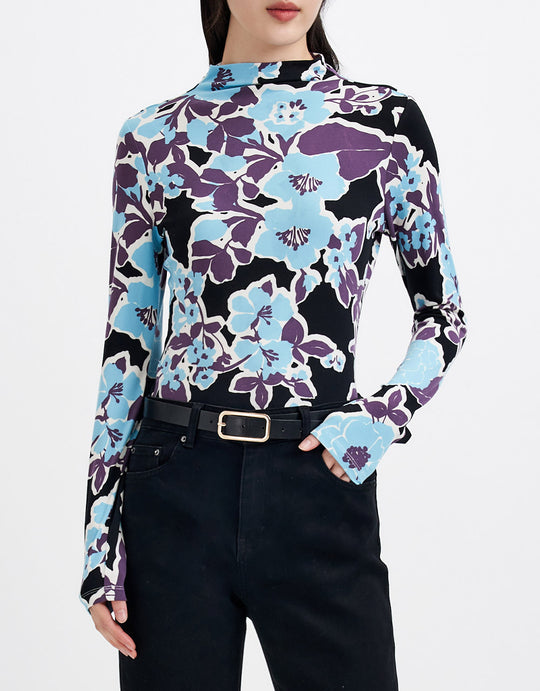 스탠다드 슬리브 터틀넥 스키니 티셔츠