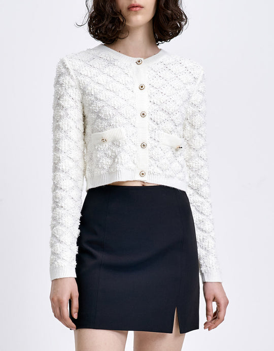 버튼업 니트 가디건