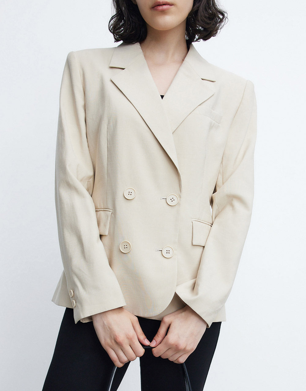 더블 브레스트 블레이저
