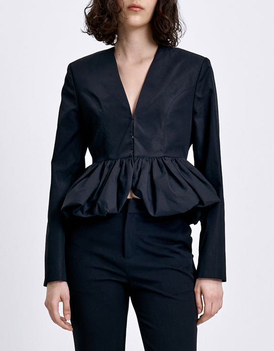 플레인 브이넥 자켓