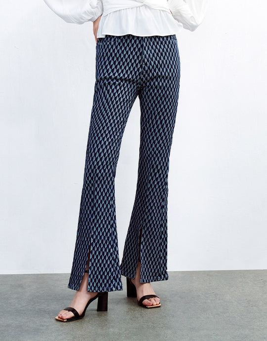 지오 패턴 트임 플레어 진