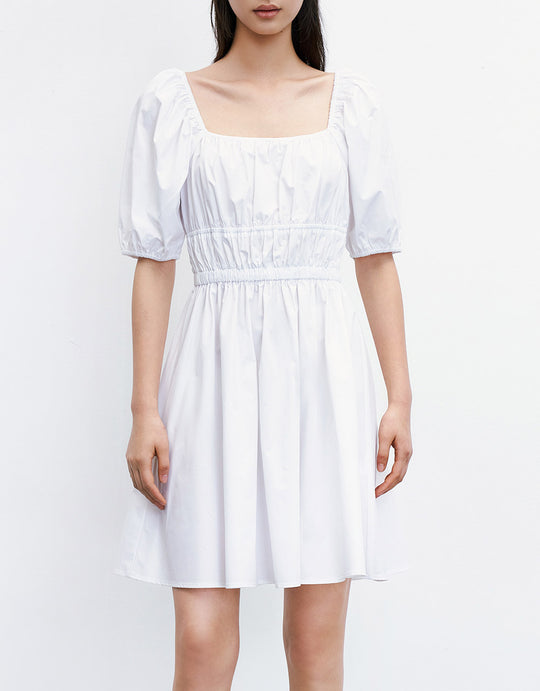 스퀘어 카라 스케이터 드레스