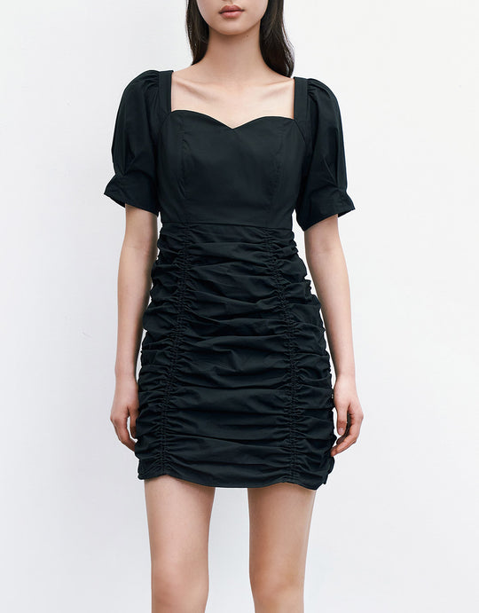 U넥 스케이터 드레스