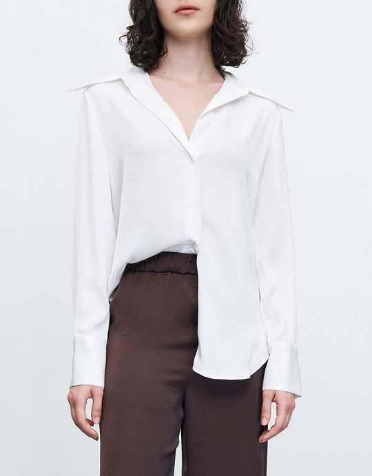 라펠 긴팔 셔츠