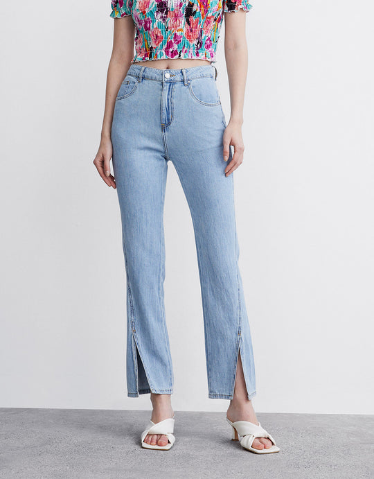 옆트임 스트레이트 진