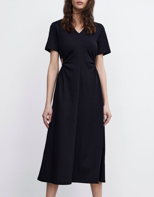 베이직 주름 식식 드레스