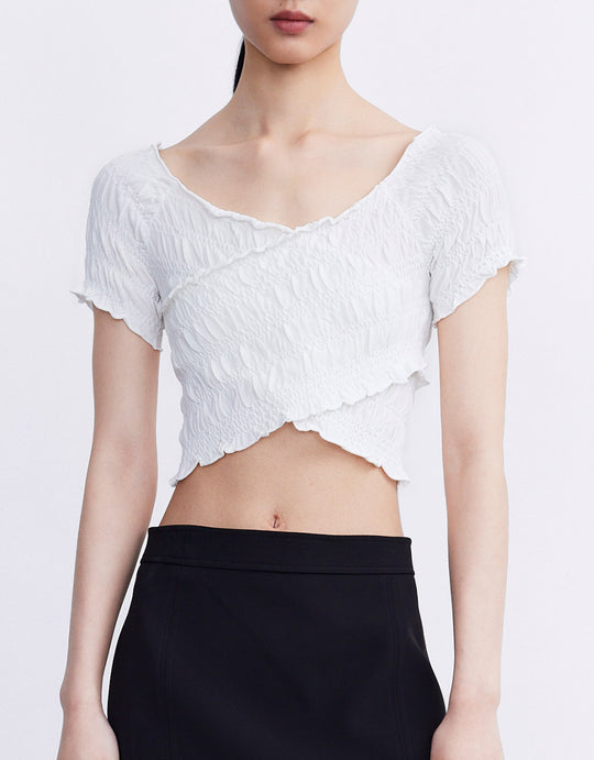 크로스오버 니트 탑