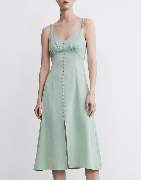 슬리브리스 V넥 드레스