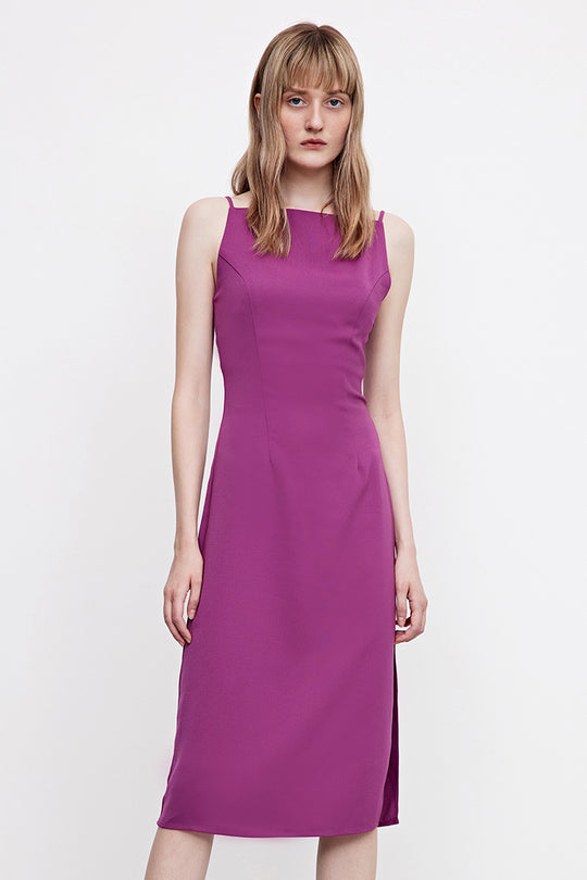 슬리브리스 오프 숄더 스키니 드레스