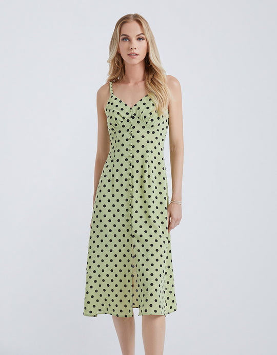 Blauer V-Ausschnitt in A-Linie