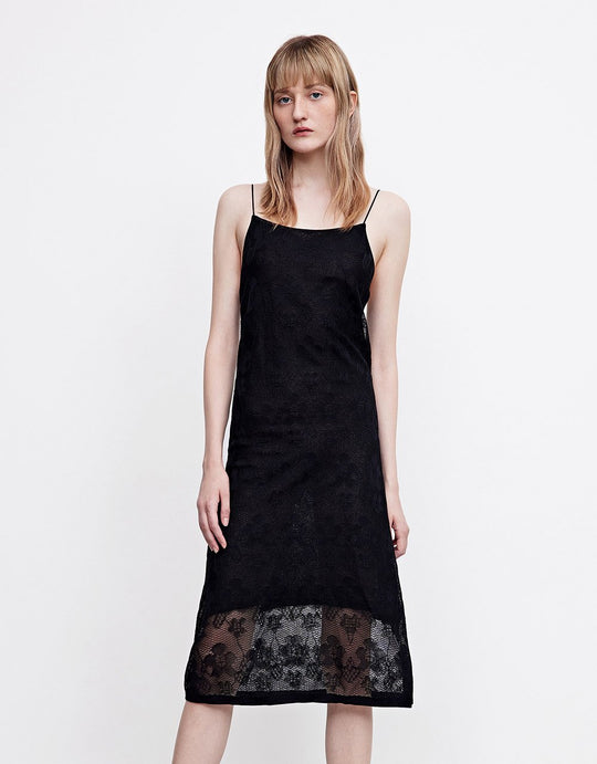 슬리브리스 오프 숄더 니트 드레스