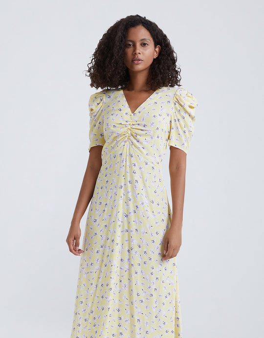 V넥 스케이터 드레스