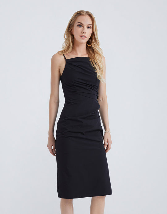 슬리브리스 오프 숄더 스키니 드레스