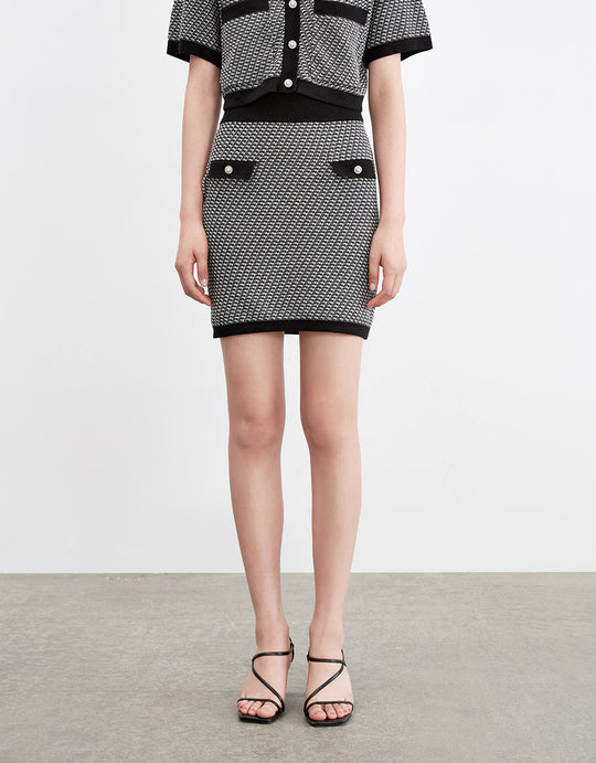 스트레이트 니트 스커트