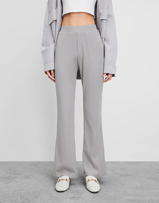 니트 롱 부츠 컷 팬츠