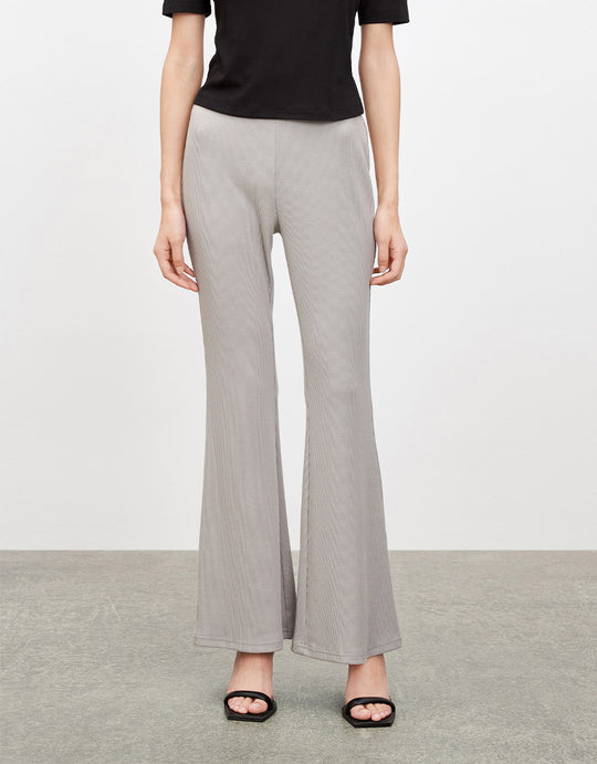 니트 롱 부츠컷 팬츠