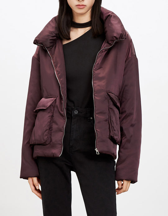 플랩 포켓 집업 겨울 코트