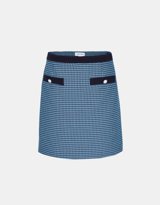 체크 A라인 쇼트 스커트