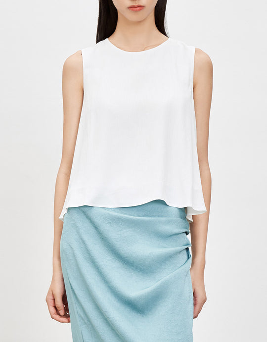 미니멀리즘 슬리브리스 탑