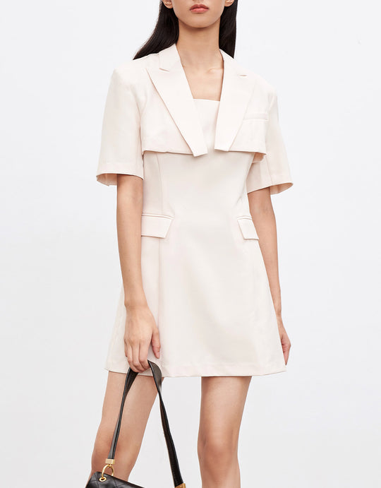 페이크 투피스 블레이저 드레스