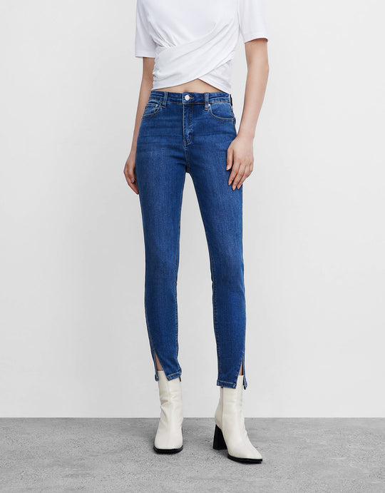 스플릿 헴 스키니 진